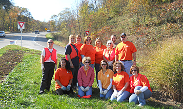 Volunteers after fall pull-out, Moon Township, 2010